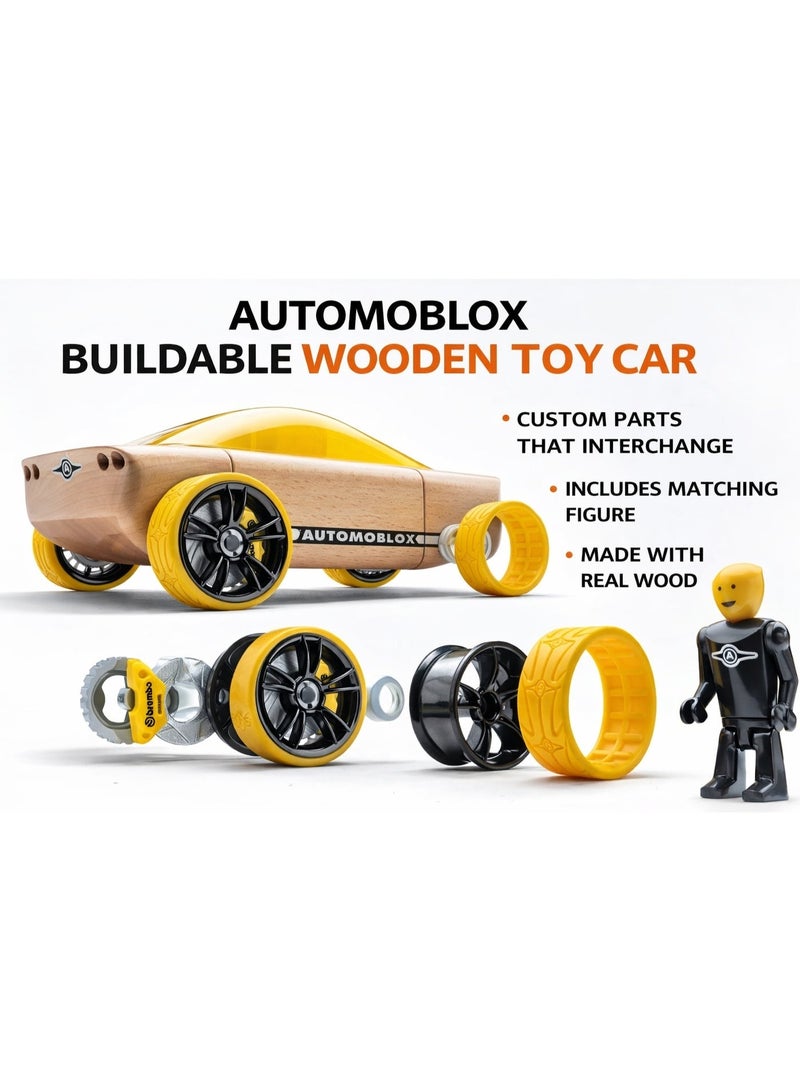 Automoblox C9 Sportscar – Modular Wooden Toy Car | STEM Construction Toy for Kids | Ages 3+ - Image 2